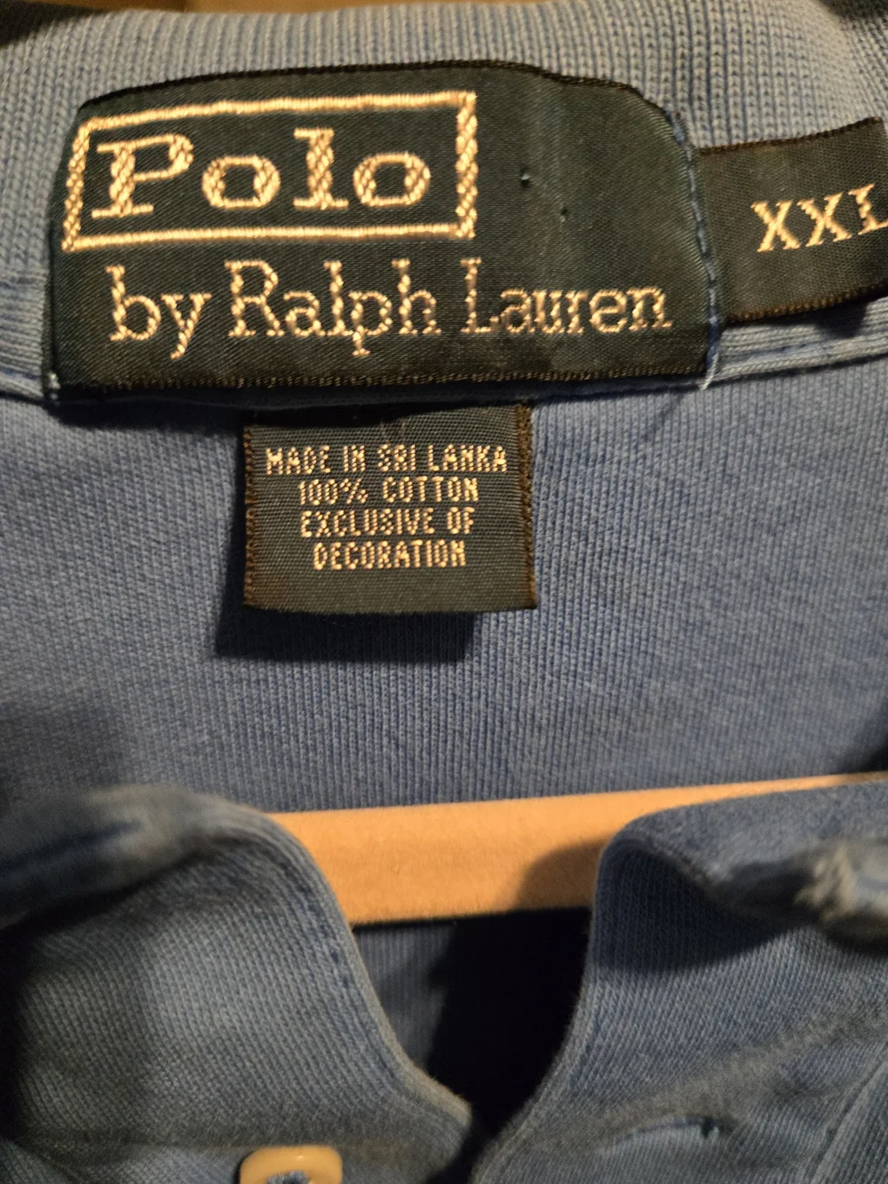 Polo by Ralph Lauren Men's XXL Blue Polo Shirt Yellow Pony 100% Cotton